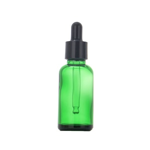 Botellas de Vidrio Verde de Alta Calidad con Gotero para Aceites Esenciales, Botella de Vidrio con Tapa Dorada - Product Image 2