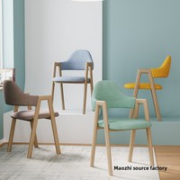 Chaise de salle à manger confortable pour usage commercial et domestique, avec dossier ergonomique pour longues sessions, idéale pour table à thé, dortoir, chambre de location