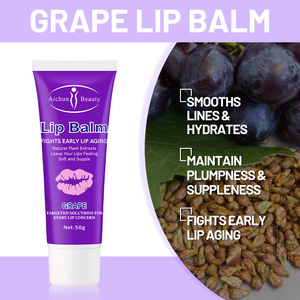 Baume à lèvres Aichun en gros, à base de pépins de raisin, huile d'argan et vitamine B5, masque repulpant anti-âge et anti-<span class=keywords><strong>rides</strong></span> pour lèvres sèches, 50g - Product Image 3