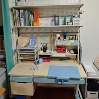 Organizador de Tablero Perforado, Estantes de Almacenamiento, Escritorio de Estudio, Escritorio para Computadora con Estantería