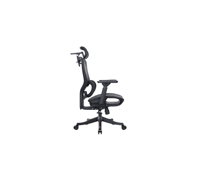 Chaise de bureau ergonomique à dossier haut en maille avec appui-tête réglable, support lombaire et accoudoirs 3D pour espace de travail commercial
