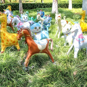 Hot 3D Cartoon Foil <strong>Balloon</strong> <strong>Shark</strong> Giraffe Dinosaur Cat Dog Walking Pet Animal <strong>Balloon</strong> with Wheel for Kids Birthday Party Outdoor - Product Image 4