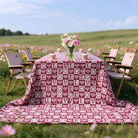 Nappe Imprimée en Polyester Imperméable, Housse de Table Personnalisée pour la Maison, l'Hôtel, les Dîners, les Mariages et la Décoration de Fêtes