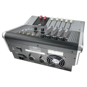 Amplificador de som com display digital mp3, para karaoke, 4 canais profissionais, 2x100w