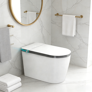 WC intelligent multifonction HEZEE avec chasse d'<span class=keywords><strong>eau</strong></span> automatique, siège chauffant, bidet, séchage à l'air chaud, étanche, en céramique, pour hôtel - Product Image 1