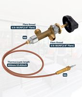 Basse pression GPL Propane gaz cheminée foyer panne de flamme Kit de soupape de commande de sécurité pièce de rechange 3/8 "bride