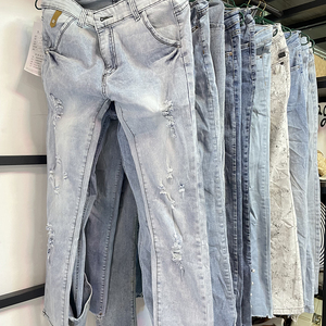 Direct usine denim jean blanc seconde main hiver mode design bas prix pour <span class=keywords><strong>stock</strong></span> de gros - Product Image 2