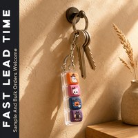 Lot de breloques personnalisées en plastique à quatre touches, motifs fantômes et chats d'Halloween, assortiment en vrac pour porte-clés