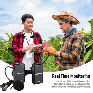 Chứng Khoán Neewer Cm28 Không Dây Lavalier Microphone Với Sạc Trường Hợp 1 Nhấp Chuột Tiếng Ồn Hủy Bỏ Ve Áo <span class=keywords><strong>Mic</strong></span> Cho Iphone/Android/<span class=keywords><strong>PC</strong></span>/Máy Ảnh - Product Image 3