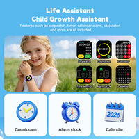 Montre connectée multifonctionnelle éducative pour enfants en caoutchouc souple avec écran LCD, suivi d'activité et lampe de poche intégrée – Vente en gros