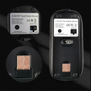 Ratón de Modo Dual y Ratón Óptico Inalámbrico Recargable de 2.4G con Wifi, Clic Silencioso para iPad, <span class=keywords><strong>iPhone</strong></span>, <span class=keywords><strong>Macbook</strong></span> - Product Image 6