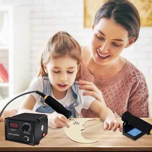 Quemador de madera LCD temperatura ajustable pantalla Digital máquina de pirograbado quema de madera artesanía herramienta Kit de soldador - Product Image 6