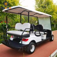 Vente chaude sur le marché Voiturette de golf à essence 4 places Pare-brise pliable Club Maison Hôtel Voiturette de golf
