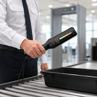Détecteur de métaux portatif MAIDUN 706 Pro avec indicateur LED, vérification automatique de la sécurité, rechargeable, en plastique ABS, 10 pouces