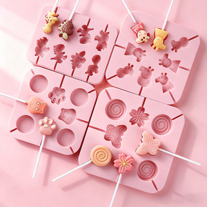 Moule en silicone de qualité alimentaire fait à la main outil de sucette de dessin animé créatif bricolage formes de papillons animaux-pour bâtonnets de <span class=keywords><strong>fromage</strong></span> bonbons - Product Image 1