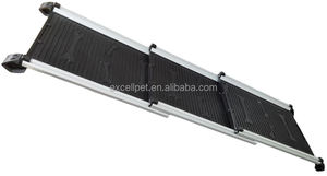 250lbs क्षमता के साथ कार टेलीस्कोपिंग कुत्ते रैंप के लिए एल्यूमीनियम टेलीस्कोप पालतू रैंप - Product Image 4