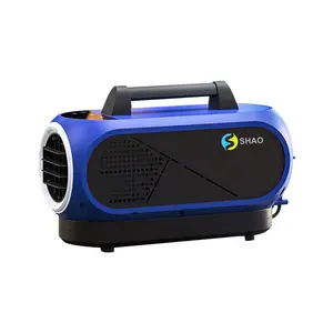Ar condicionado portátil em bateria dc24v, mini ar condicionado de barraca com usb, luz de led
