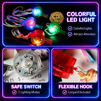 Sifflet LED clignotant fantaisie, jouet lumineux coloré avec cordon, accessoires de fête pour discothèque, bar, concert et événements de cheerleading