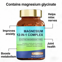 OEM Fournisseur de Complexe de Magnésium Élémentaire, Complément de Magnésium, Capsules de Magnésium Complexe 12-en-1 pour Adultes