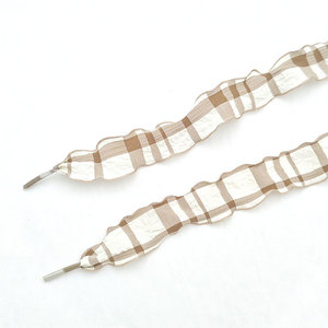 Ruban en gaze souple extensible de 2 cm de large pour lacets, accessoires à motif à carreaux, ruban en dentelle, accessoires en ruban à carreaux - Product Image 1