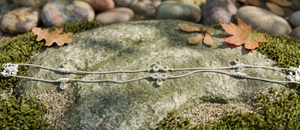 DIVYORO Tobillera Tradicional Clásica de Plata con Borde de Rubí Estilo Orissa Payal, Joyería de Moda para Mujer, Bodas y Festivales - Product Image 2