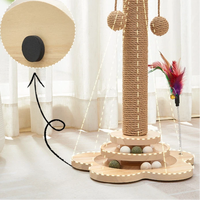 Griffoir pour chat, arbre à chat tout-en-un, griffoir en sisal résistant à l'usure, sans perte de fibres, jouet pour chat d'intérieur