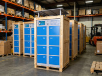 Armoire de remplacement de batteries métallique extérieure IP54 étanche à 8 emplacements pour trottinettes électriques intelligentes, vente en gros, pour marchés de livraison