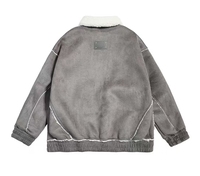 Jaket Bomber Kulit Sapi Musim Dingin Berkualitas Tinggi, Slim Fit, Kerah Tegak, Multi-Saku, Ritsleting, Gaya Biker, Warna Polos