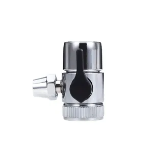 Oversea — déviateur de débit d'eau de 3/8 ", accessoires de robinetterie ro de haute qualité avec poignée noire
