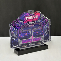 Plaque de récompense personnalisée en acrylique avec base en cristal noir MH-LJ0603
