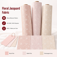 Tissu Jacquard Floral Métallique en Gros pour la Maison, 185 GSM, 100% Polyester