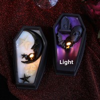 Bougies d'aromathérapie semi-artisanales en verre de soja DIY pour Halloween, en forme de vampire, style moderne, pierre tombale, cadeaux d'Halloween, décorations pour la maison