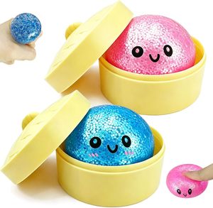 Glitter Dumpling <b>Squishy</b>, 2026 Upgrade Dumling Mystery Box, Colorful Dumplings Stress Balls Fidget Squeeze Toy for Birthday Gift - Product Image 1