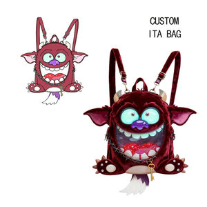 Custom Animal Shape <span class=keywords><strong>School</strong></span> Ita Bag Clear Pvc Ita Mochila con pines Display PU Leather Itabag - Product Image 6