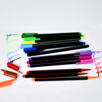 Lot de 12 feutres double pointe (fin et pinceau) pour enfants – Idéal pour les cadeaux et fournitures scolaires