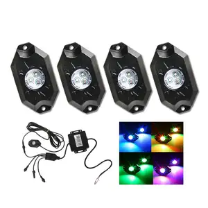 Controle de APLICATIVO De atualização no switch Off Road 8 Vagens Multi cor Neon LEVOU Luz RGBW LEVOU kit luzes de rock