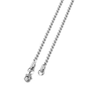 थोक कस्टम सोने चांदी के गहने ढूँढना स्टेनलेस स्टील की गेंद श्रृंखला हार - Product Image 4