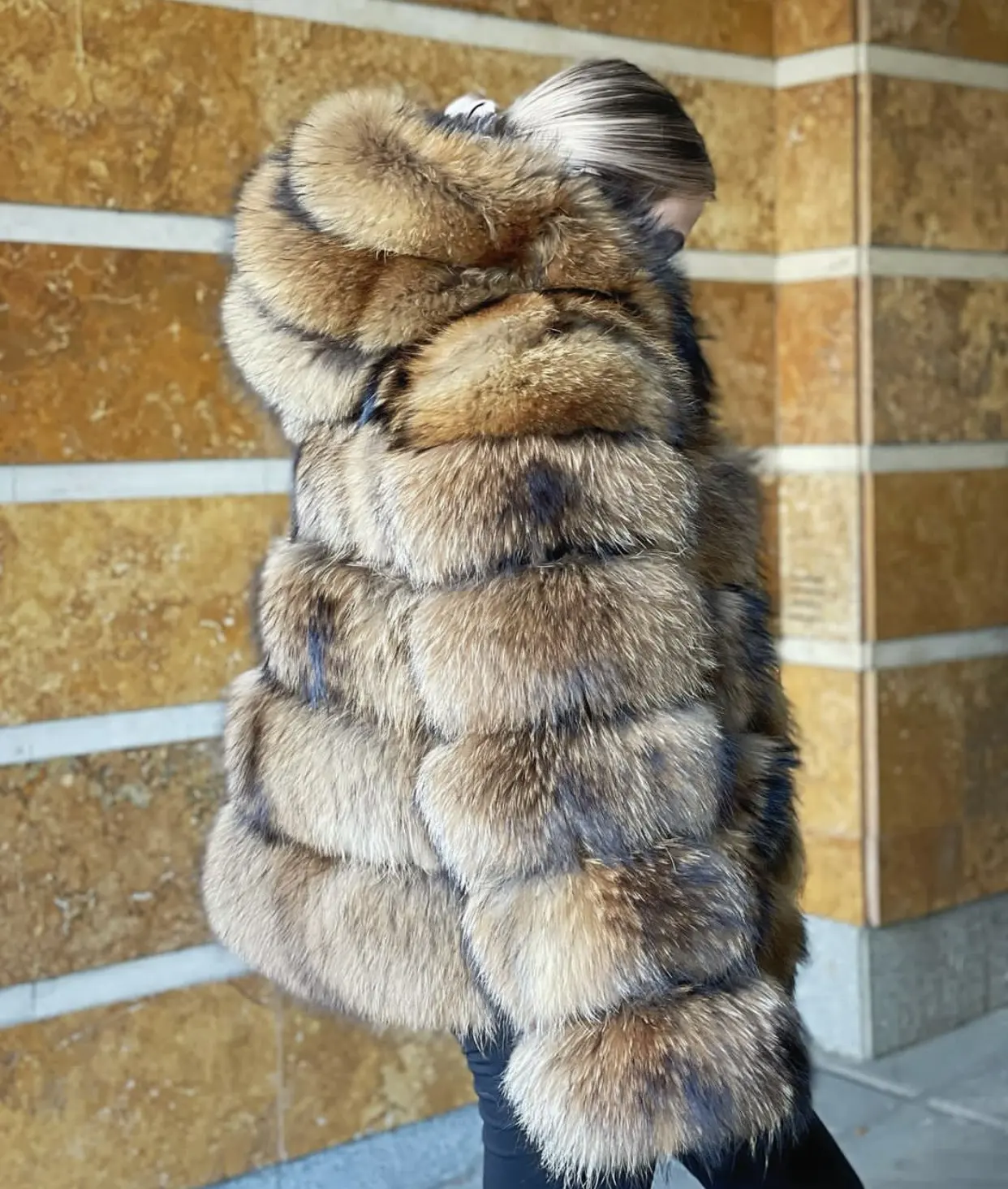 Manteau à capuche en fourrure de raton laveur naturel pour femme, manteau chaud d'hiver, veste à capuche en fourrure de renard véritable, grande taille