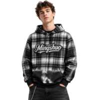 Sweat à capuche pour homme, 500 GSM, en polaire blanc, surdimensionné, doux, écologique, imprimé en relief personnalisé, tissu tricoté