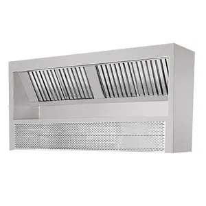 304グレード商業キッチン換気扇フード光レストランキッチン家具範囲煙突フード販売のため