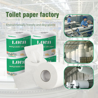 Kertas Tisu Toilet Cetak Khusus Henrich TAD dari Bubur Bambu dengan Emboss Kustom