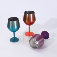 Gobelet isotherme de haute qualité de 14 oz en acier inoxydable 304, gobelet coloré créatif, verre à vin portable, base détachable