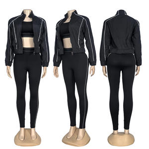 Conjuntos Deportivos de Lujo para Mujer, Marca de Diseñador, Tendencia 2025, Chaleco, Leggings con Chaqueta, Ropa de <span class=keywords><strong>Yoga</strong></span>, Conjuntos de Tres Piezas - Product Image 2