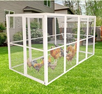 Enclos extérieur de luxe personnalisable pour animaux de compagnie avec panneaux en bois modulaires de haute qualité, taille XL pour chats, poulets, lapins
