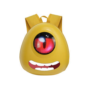 Mochila Escolar Infantil Ligera e Impermeable con Pantalla LED, Color Rosa, Amarillo y Blanco, Carga USB, Diseño de Dibujos Animados para Jardín de Niños, de Fábrica - Product Image 1