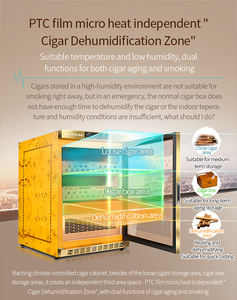 Cave à cigares électrique noire de plus petite taille Raching MON800A avec capacité de cigares en bois de cèdre espagnol 500CT - Product Image 5