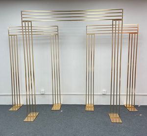 Sıcak düğün sahne demir ekran düğün sahne düzeni altın Metal kemer karşılama alanı dekoratif arka plan çerçevesi - Product Image 5