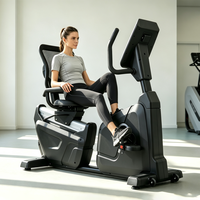 Bicicleta Reclinada Comercial de Alta Resistencia con Transmisión por Correa Poly V y Resistencia Magnética para Gimnasios y Centros de Fitness, Entrenamiento Cardiovascular