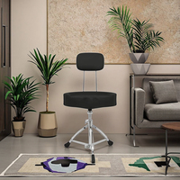 Vente en gros tabouret de batterie en acier réglable professionnel Bancs d'instruments confortables avec tabouret de batterie pour clavier de guitare