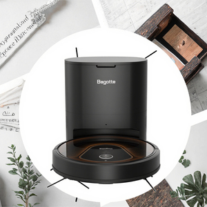 Bagotte หุ่นยนต์ดูดฝุ่นอัจฉริยะ, ล้างเองด้วยไจโรสโคปตัวกรองน้ำถูพื้นเปียกและแห้งสำหรับใช้ในครัวเรือน - Product Image 2